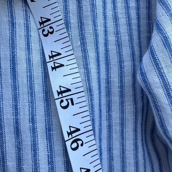 Rails Raylyn Fremont Linen Rayon Blend Blue White Striped Boho Blouse Top Small - Picture 16 of 16